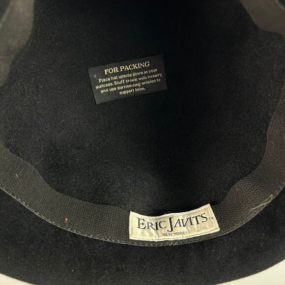 Eric Javits New York Vintage Wool Felt Cloche Hat in Black - Picture 4 of 5